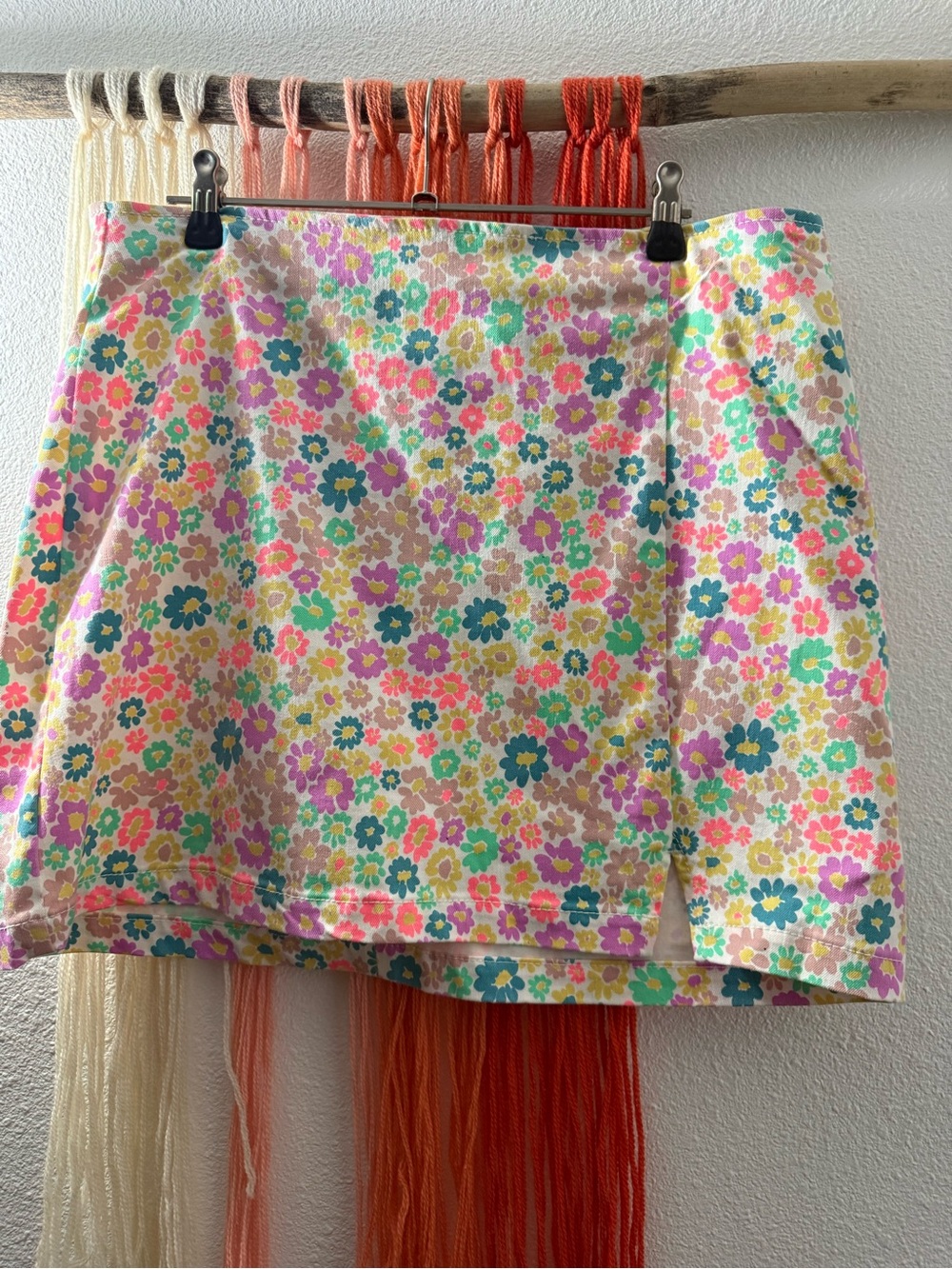 wild fable Floral Mini Skirt in Pink, Teal, Yellow, Purple
